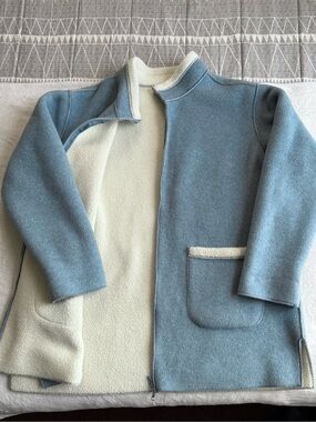 Denim & Co. Soft Comfy Faux Shearling Full Zip Coat 1X